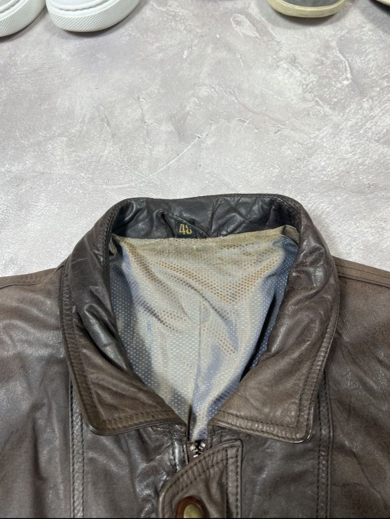 Vintage Vintage Biker Leather Y2k Bomber Jacket Size US M / EU 48-50 / 2 - 6 Thumbnail