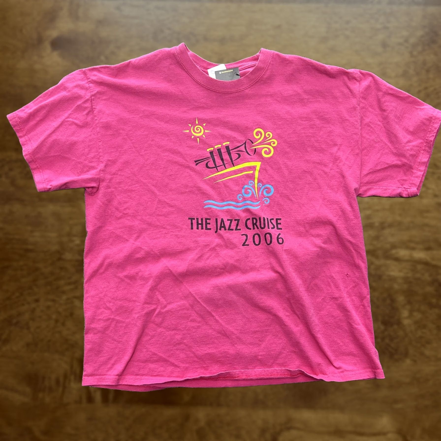 Port & Company Port & Company Shirt Mens XL Pink The Jazz Cruise 2006 Event T-Shirt Tee Size US XL / EU 56 / 4 - 1 Thumbnail