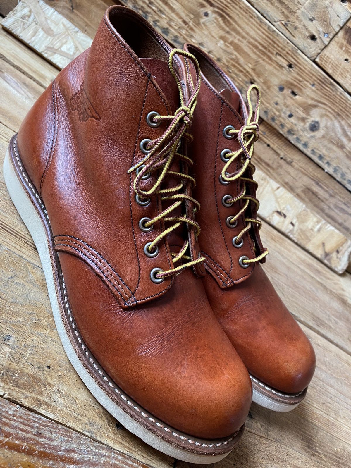 Red Wing Redwing Heritage round toe brown leather boots Uk 8 US9 Grailed