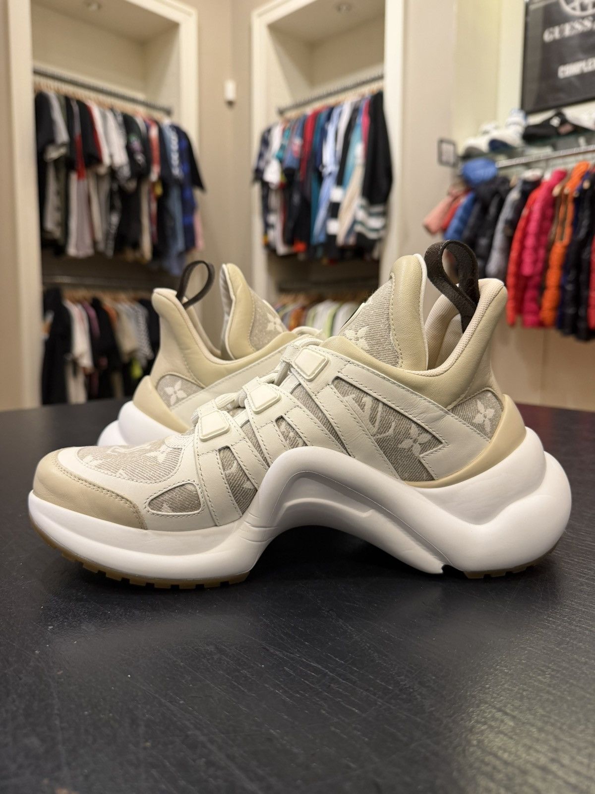 Louis Vuitton Louis Vuitton Archlight Trainer - Monogram/White Size US 7.5 / IT 37.5 - 3 Thumbnail