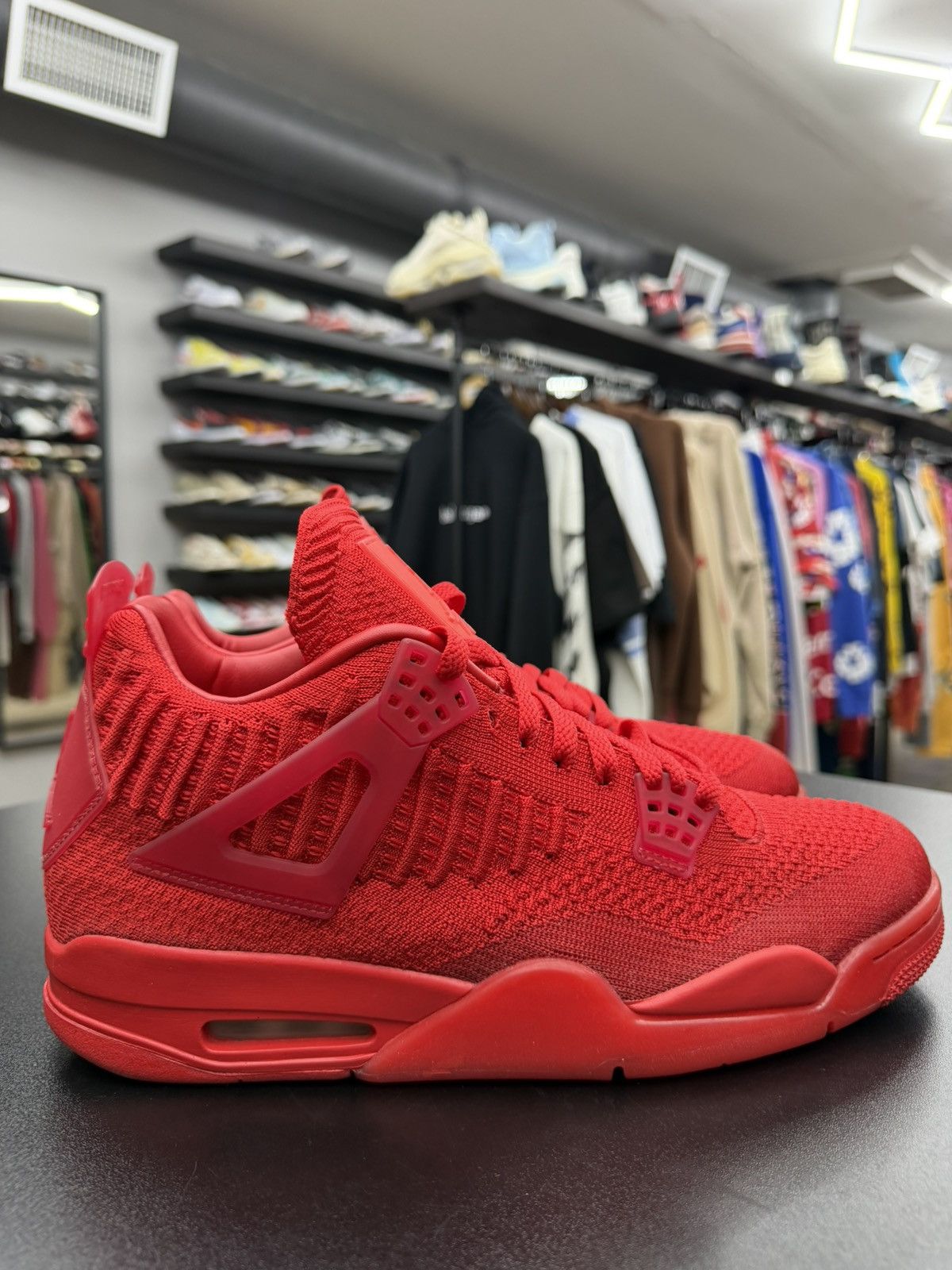 Jordan Brand Size 11.5 - Jordan 4 Retro Flyknit Red Size US 11.5 / EU 44-45 - 3 Thumbnail