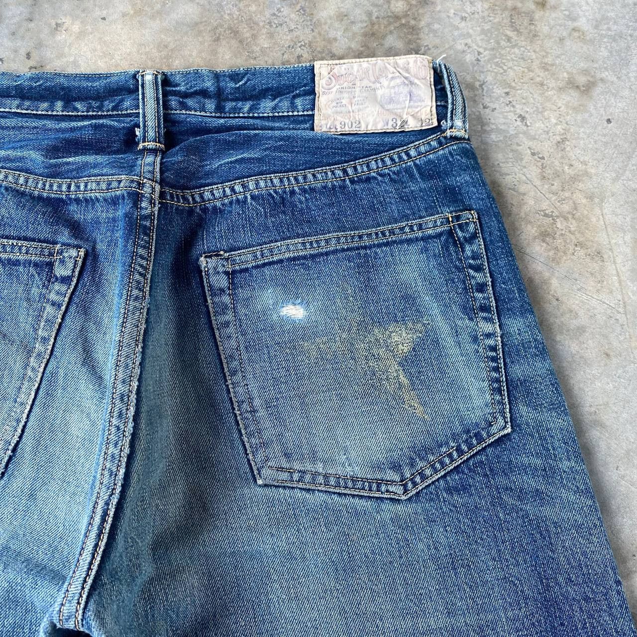Sugar Cane Vintage Sugar Cane Lot 902 Selvedge Grunge Frayed StarPrint Size US 31 - 18 Thumbnail