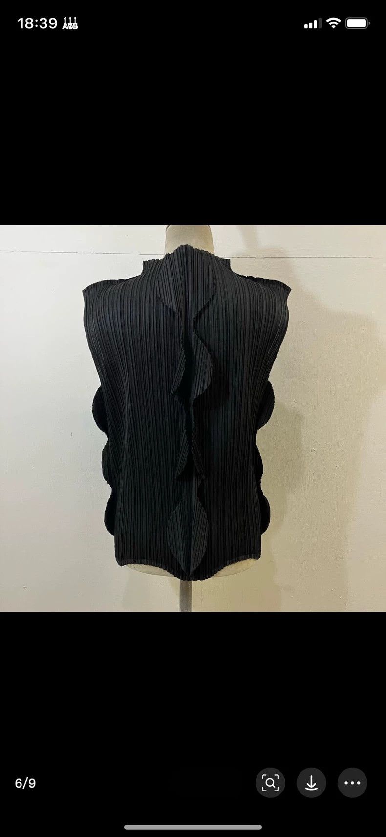 Issey Miyake Issey Miyake size:3 Black kelp pleated top Size M / US 6-8 / IT 42-44 - 6 Thumbnail
