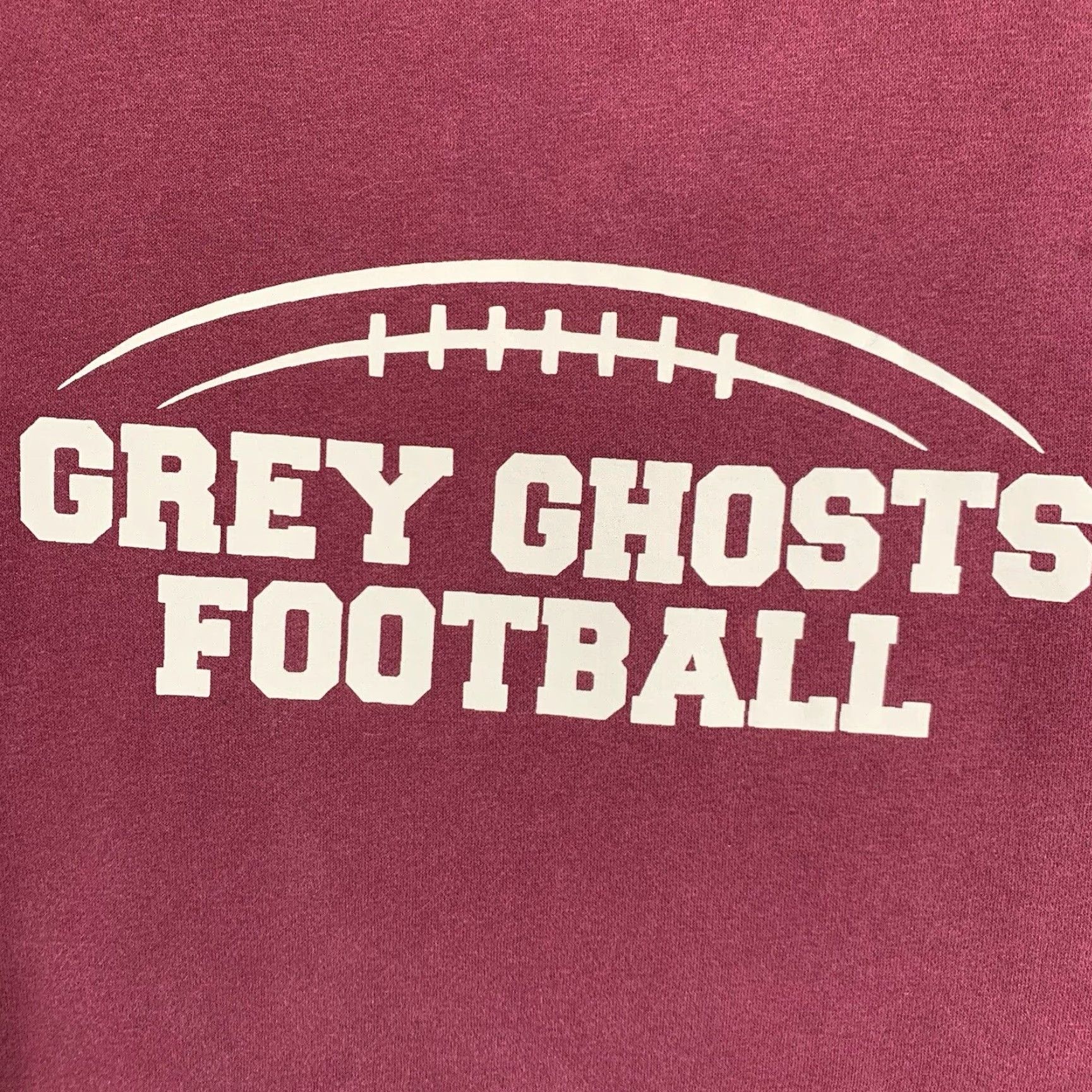 Nike VINTAGE Nike Hoodie Mens Football 2XL Faded Maroon Grey Ghosts Graphic Print Pullover Hooded Kangaroo Pocket 90s Mens Size US XXL / EU 58 / 5 - 2 Thumbnail