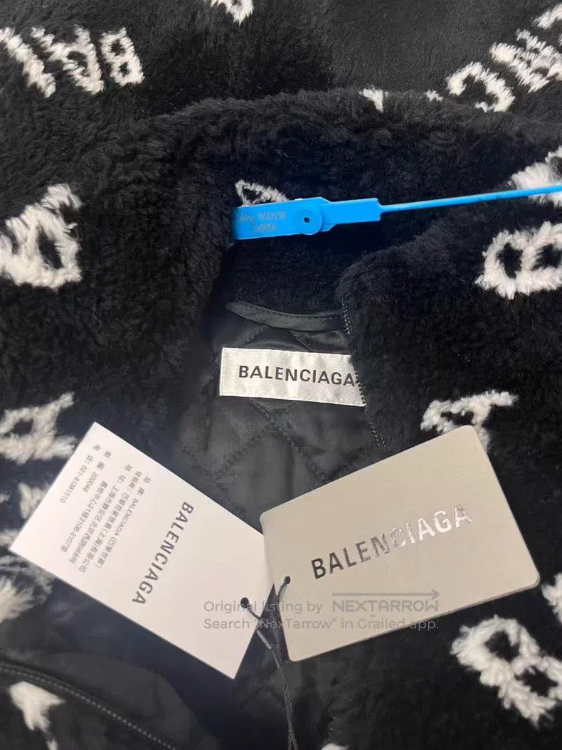 Balenciaga Balenciaga Logo Full Print Loose Zipper Jacket Size XXS / US 00 / IT 34 - 5 Thumbnail