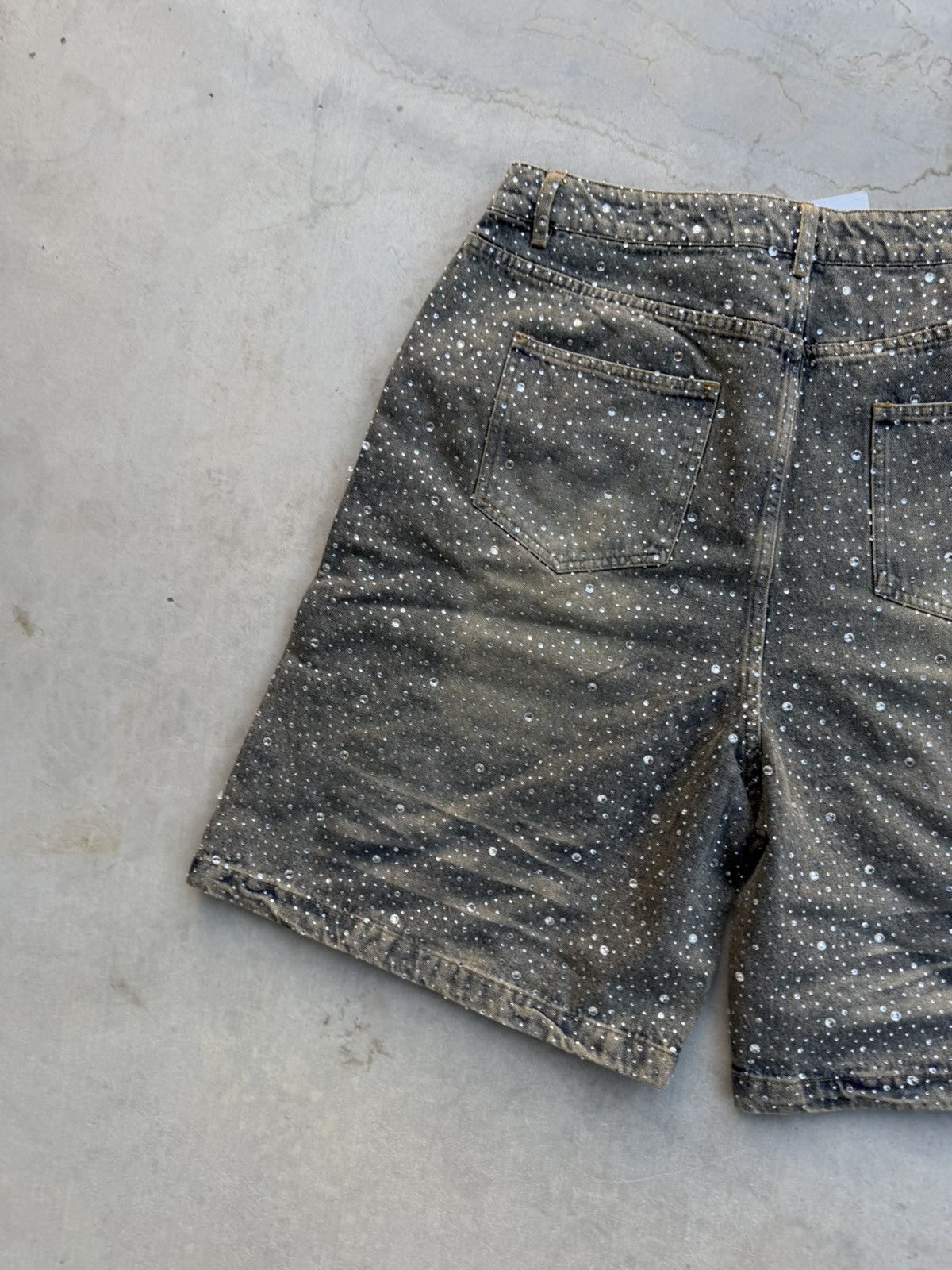 Vale Vale Forever Rainstorm Rhinestone Jorts – Black 36 New Size US 36 / EU 52 - 6 Thumbnail