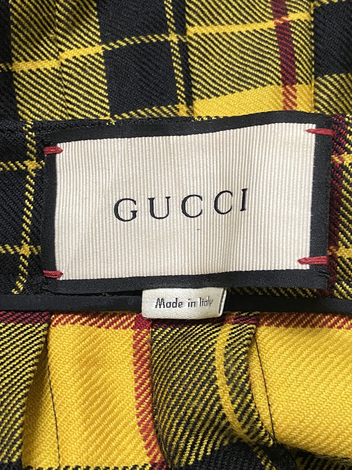 Designer × Gucci Gucci Embroidered Tartan Wool Wrapped Skirt Runway Size 26" / US 2 / IT 38 - 11 Thumbnail