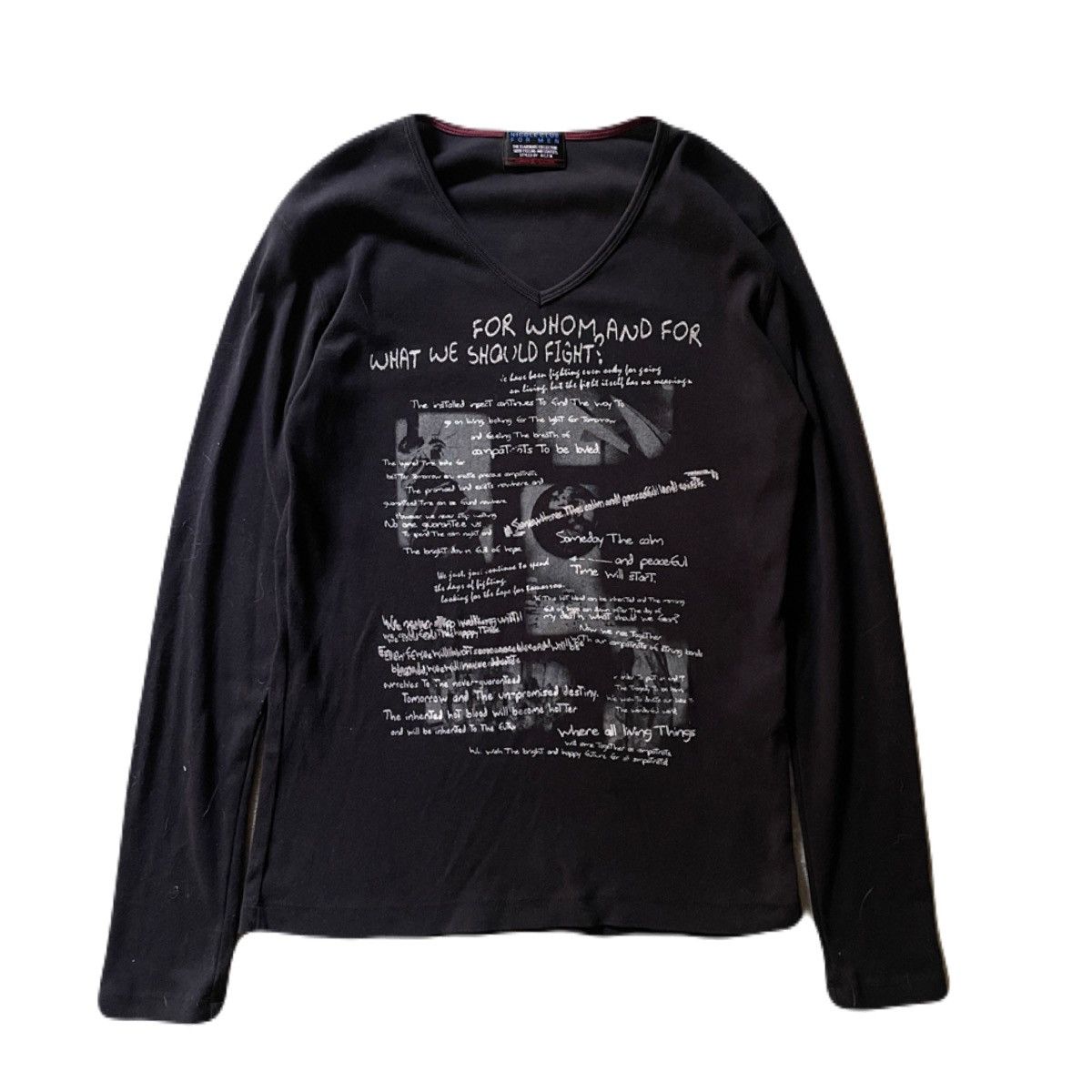 If Six Was Nine 2000s Japanese archive Vkei Giltter Poem V-neck Long Sleeve Size US S / EU 44-46 / 1 - 2 Thumbnail