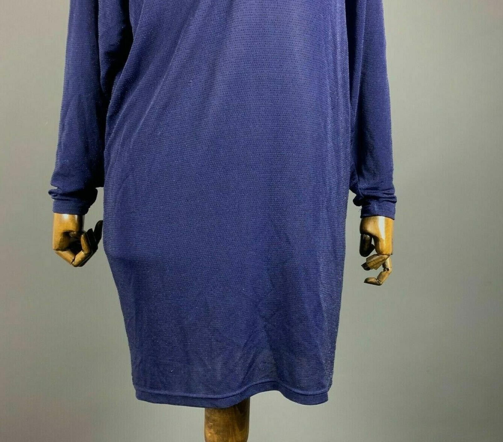 Gianni Valentino Ladies Ganni Blue Long Sleeve V-Neck A-Line Dress Size XS Size XS / US 0-2 / IT 36-38 - 9 Thumbnail