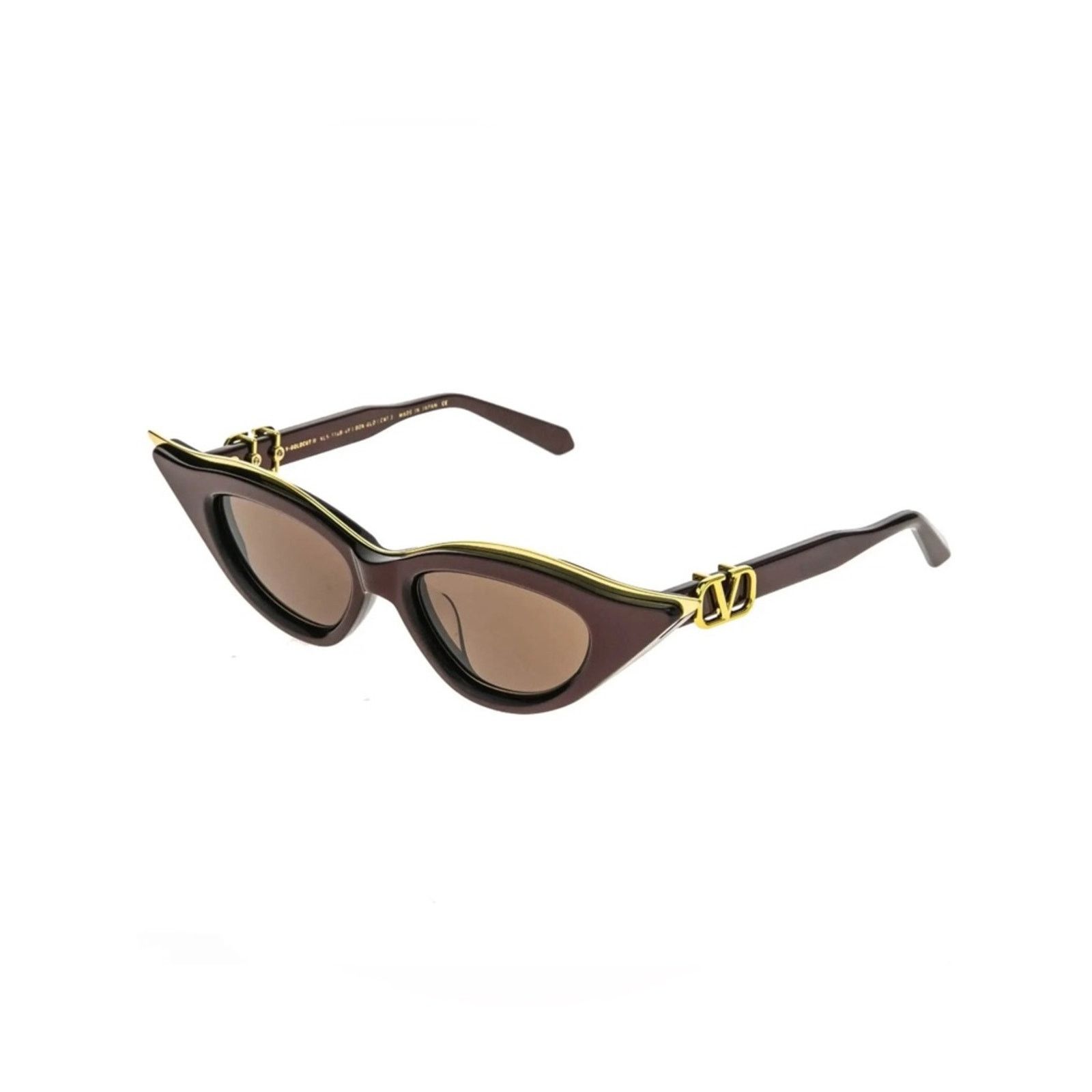 Valentino New Valentino VLS 114B Burgundy Cat-Eye Sunglasses Authentic Size ONE SIZE - 5 Thumbnail