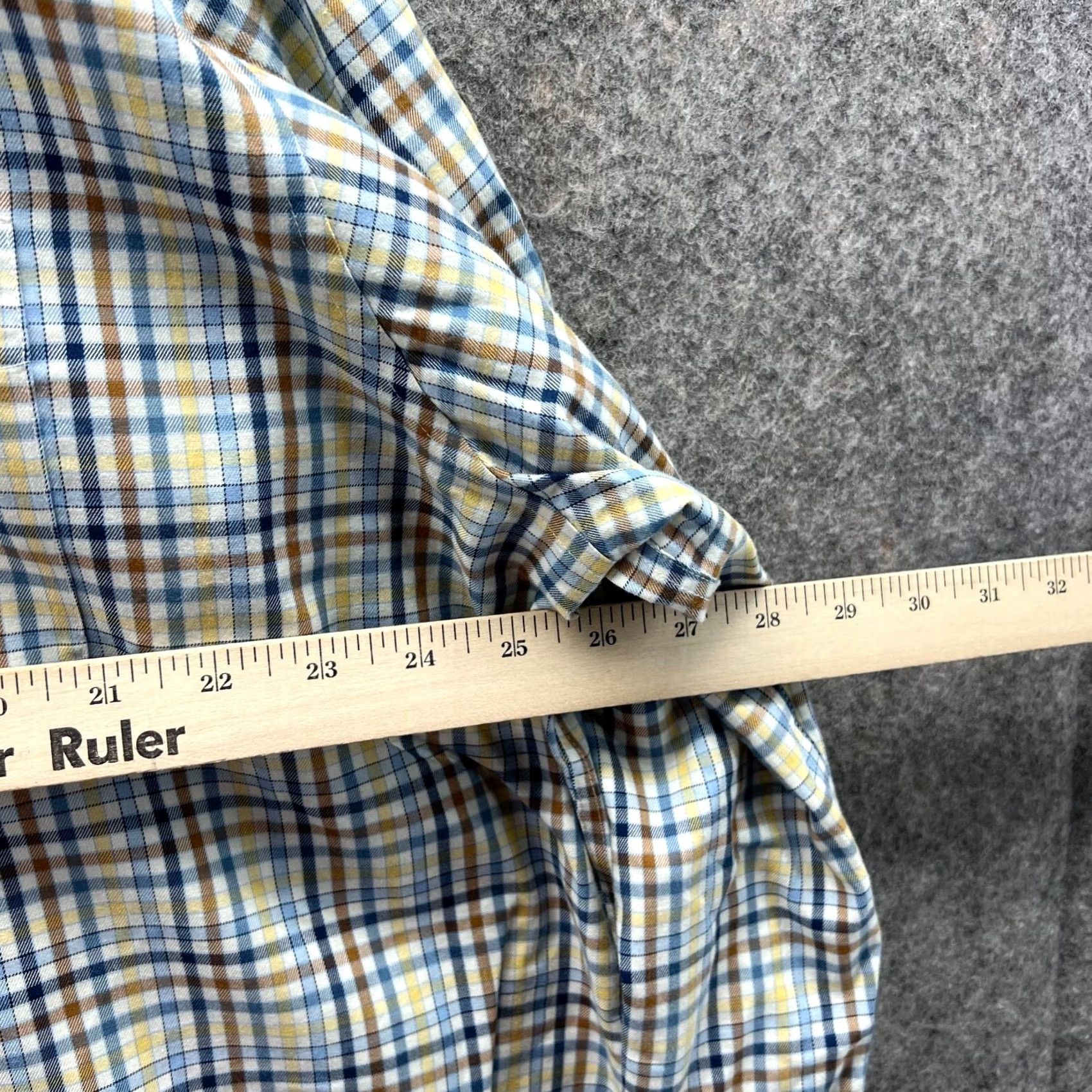 Vintage VINTAGE: NO - LL Bean Shirt Men XL Blue Yellow Button Up Traditional Tall Check Plaid 503308 Size US XL / EU 56 / 4 - 3 Thumbnail