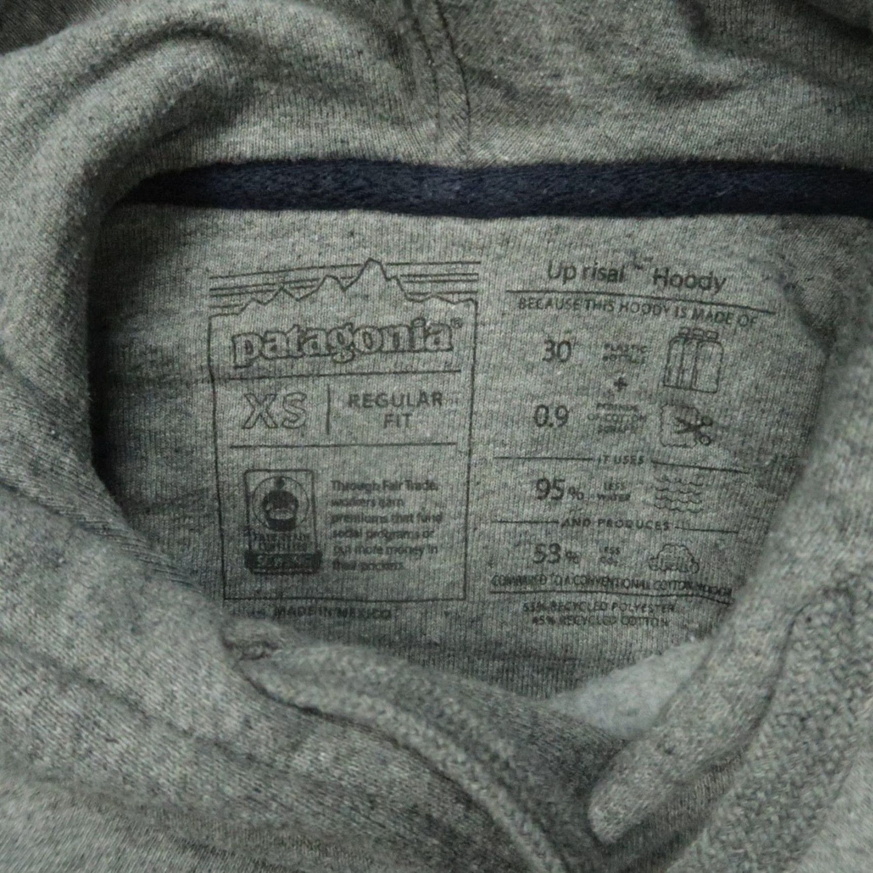 Patagonia Patagonia Hoodie Mens Extra Small Gray Line Logo Ridge Stripe Uprisal Hoody Size US XS / EU 42 / 0 - 3 Thumbnail