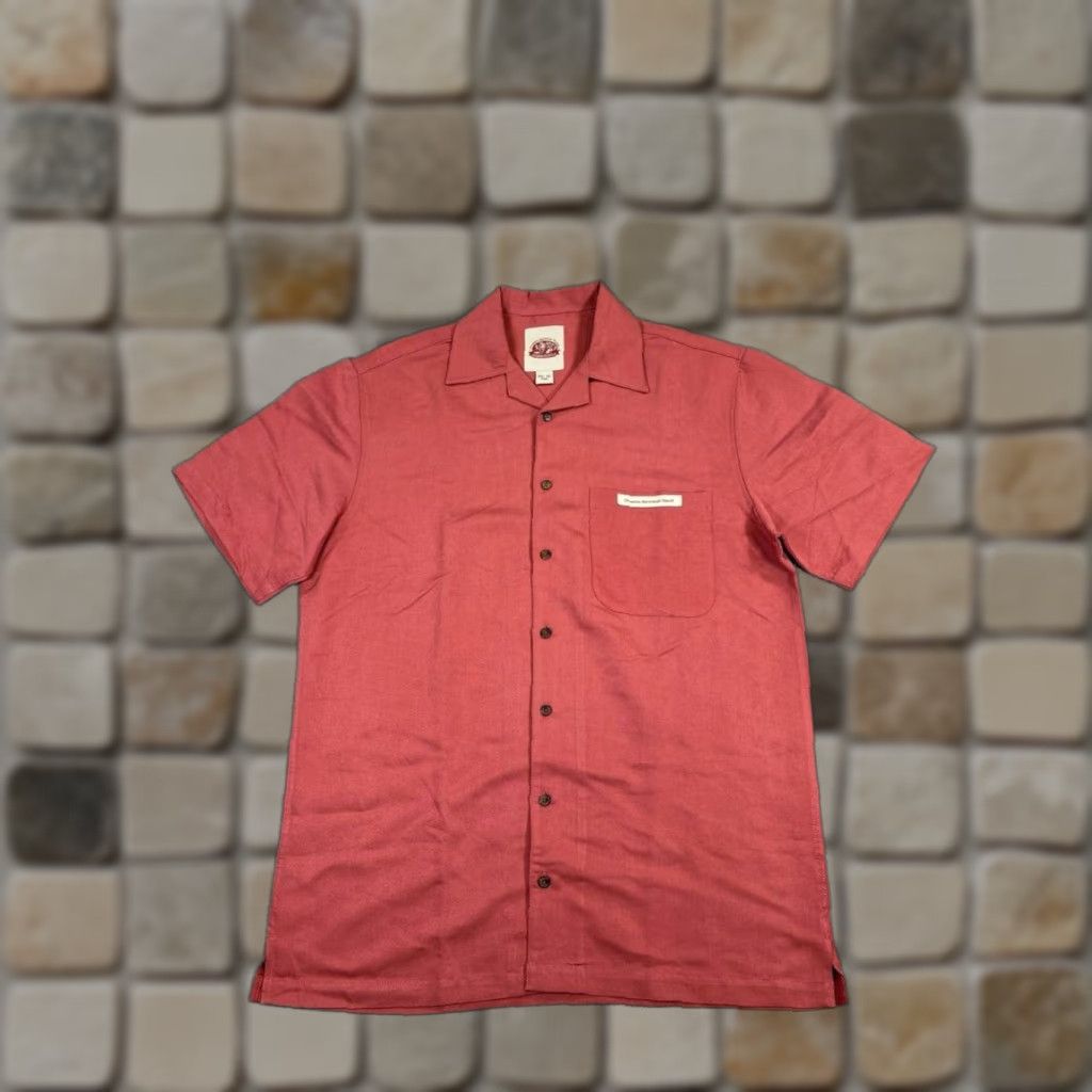 Vintage Sir Edmund Hilary Club Shirt Mens M Pink Travel Button-Up Collar-Down Short Sleeve Pattern: Solid OverSeas Adventure Size US M / EU 48-50 / 2 - 1 Thumbnail