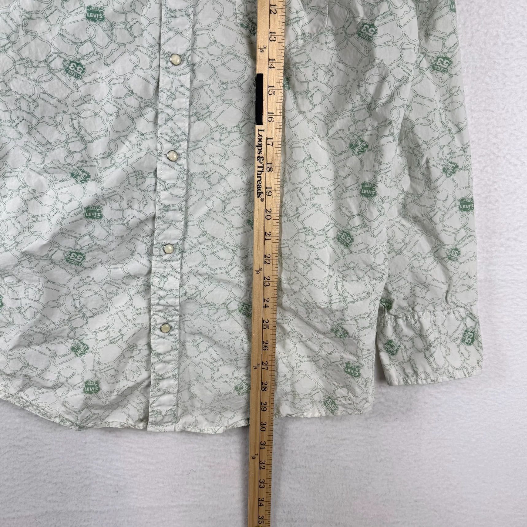 Levi's Levi's Men's Large Pearl Snap AOP Highway Interstate Long Sleeve Western Shirt Mens L Multicolor Cotton Geometric Button-Up Casual Western Size US L / EU 52-54 / 3 - 7 Thumbnail