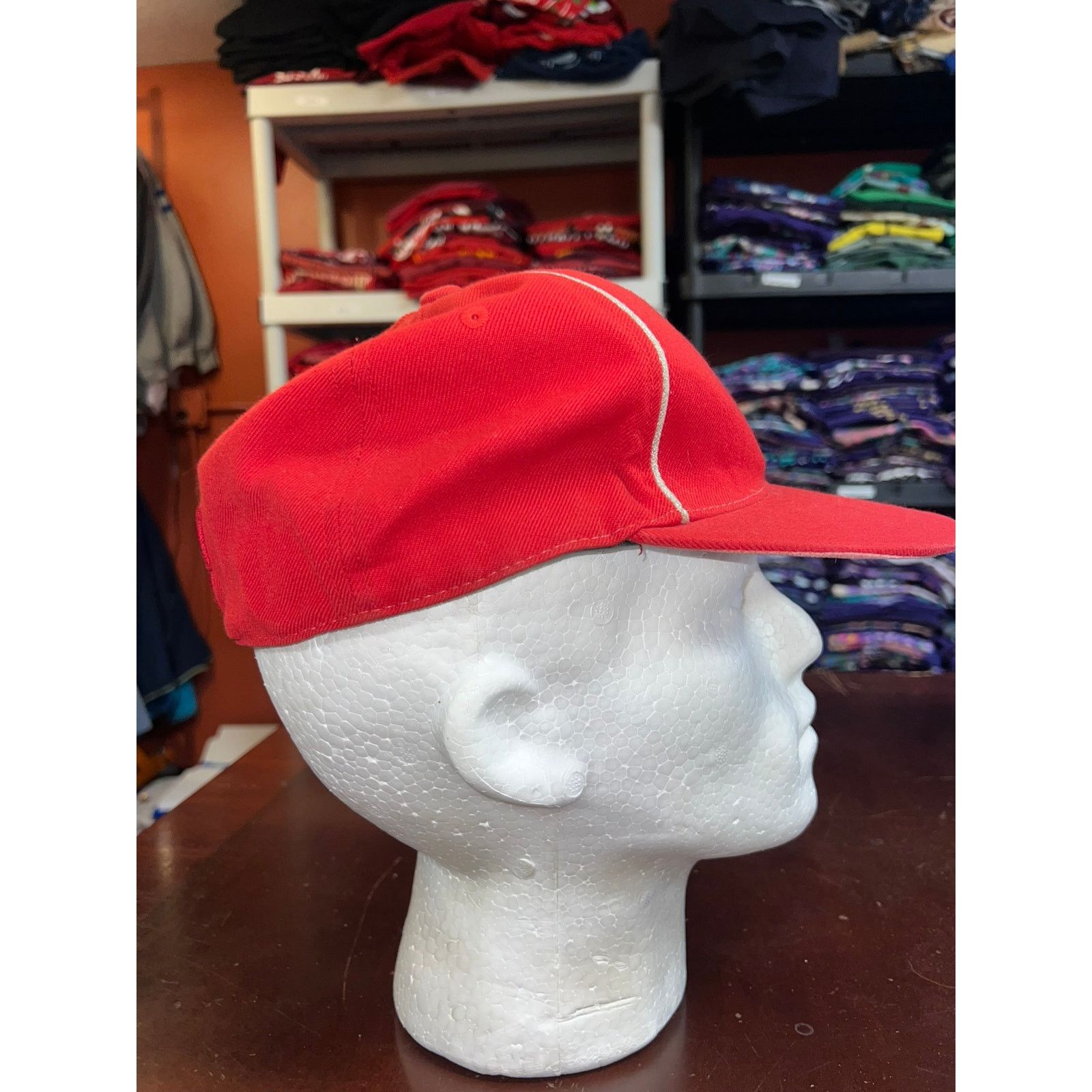 Diamond Head Head Global Hat Headwear Dollar Sign Red Cap Fitted 7 5/8 Size ONE SIZE - 5 Thumbnail
