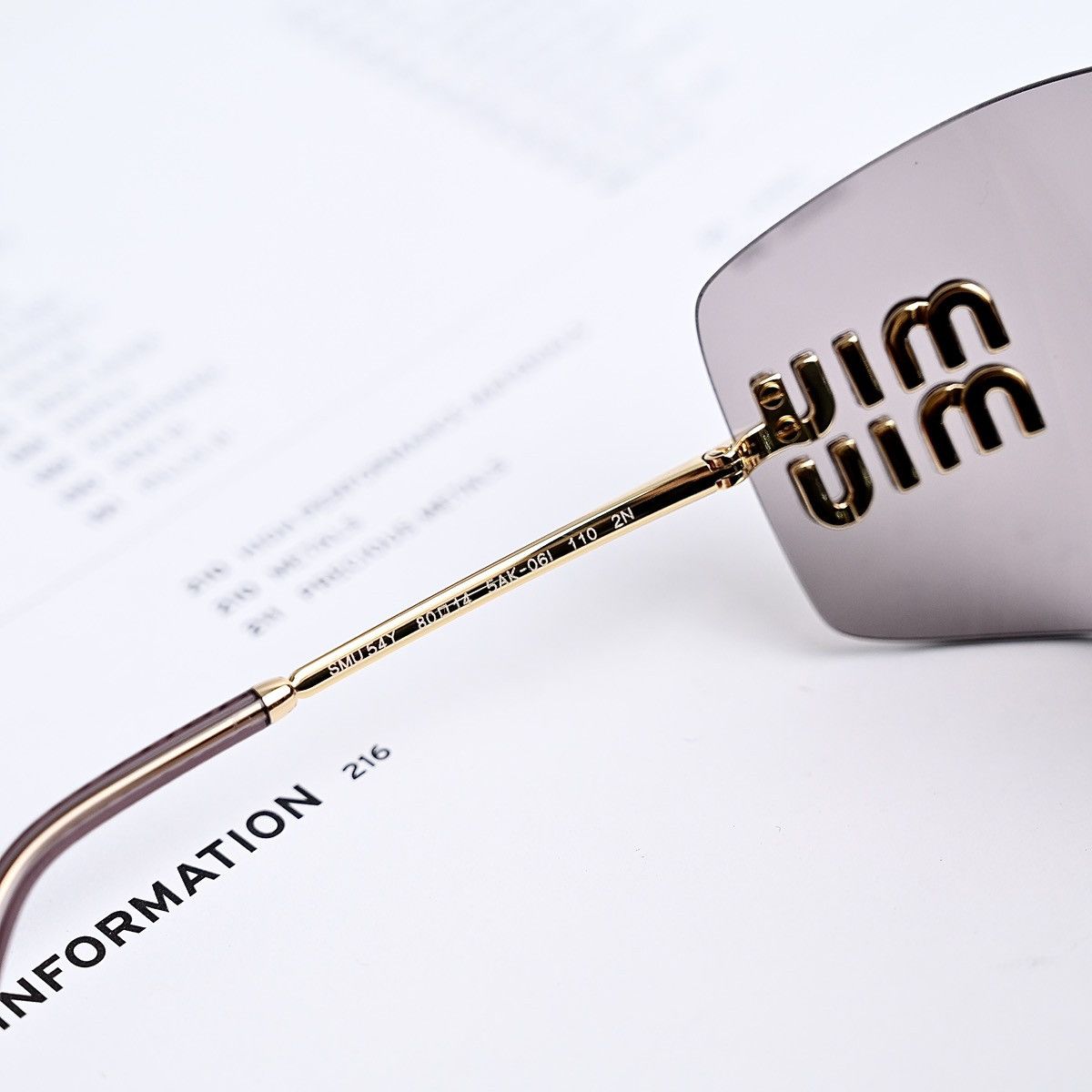 Miu Miu MIU MIU 0MU 54YS SUNGLASSES Size ONE SIZE - 6 Thumbnail