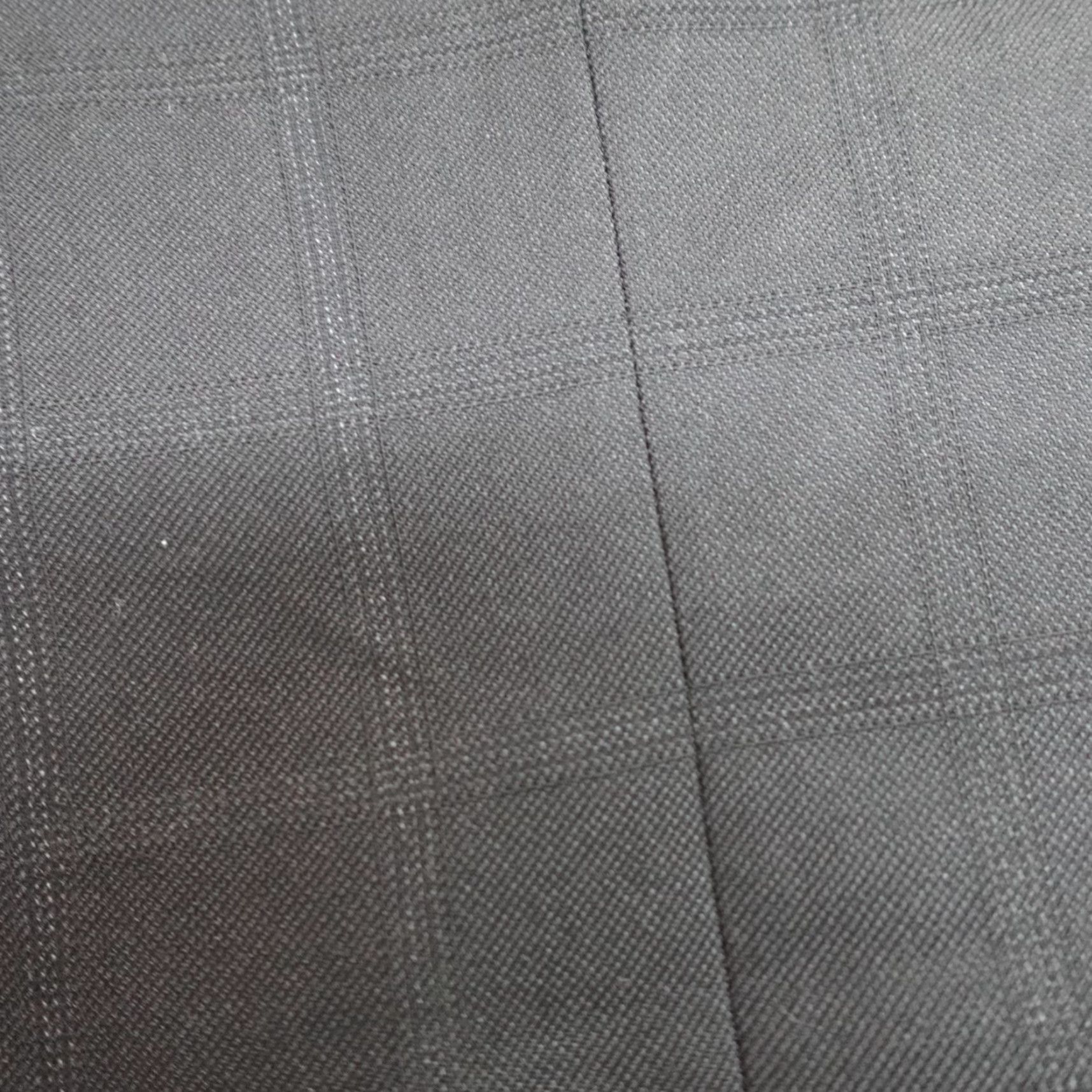Vintage VERSACE COLLECTION Blazer Jacket 42R Black Silk Wool Peak Lapel Plaid, Single-Breasted, Two-Button, Men, Jacket, Tuxedo, Plaid, Regular Size 42R - 2 Thumbnail