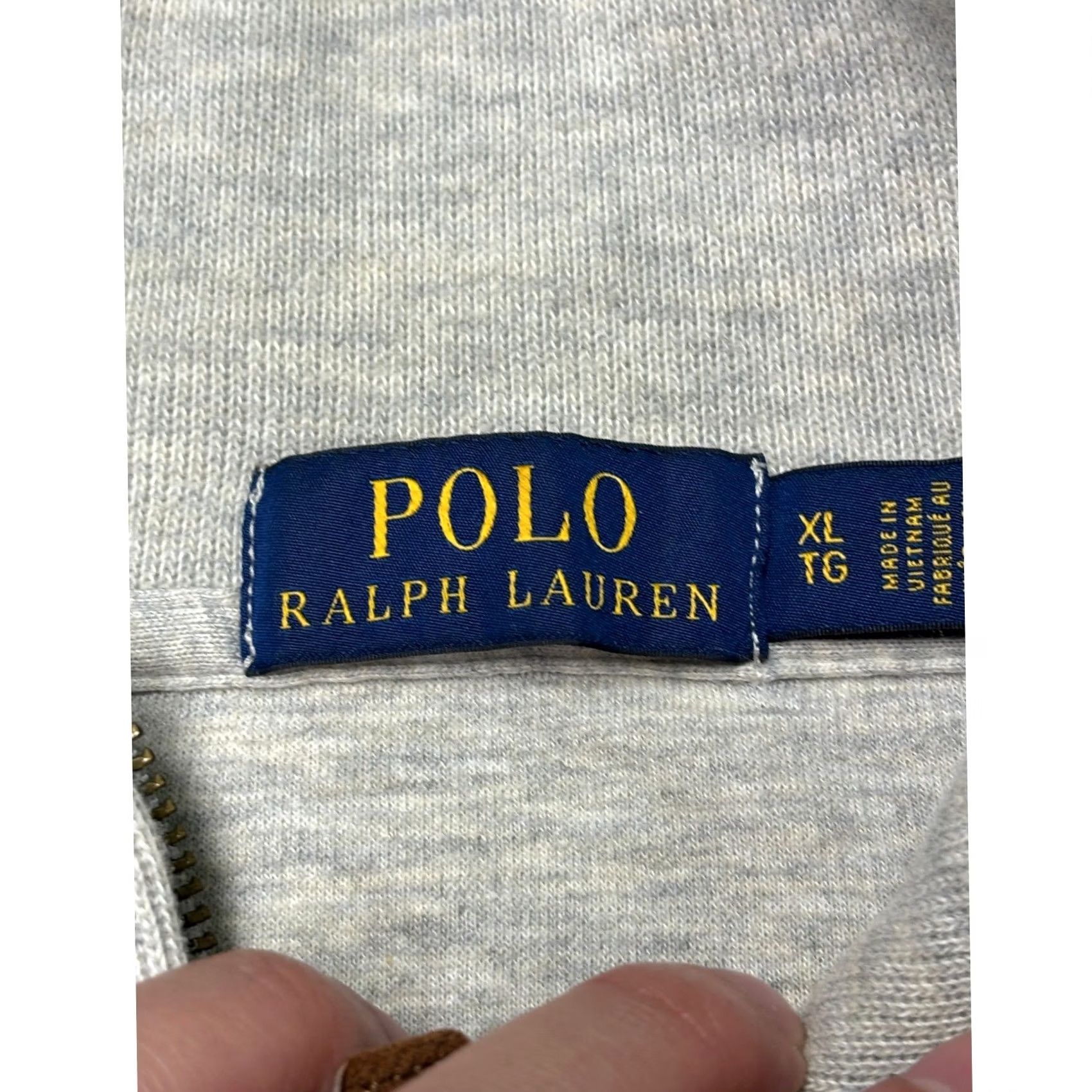 Polo Ralph Lauren Polo Ralph Lauren Sweater Mens XL Heather Grey Cotton 1/4 Zip Pullover Pony Logo Size US XL / EU 56 / 4 - 3 Thumbnail