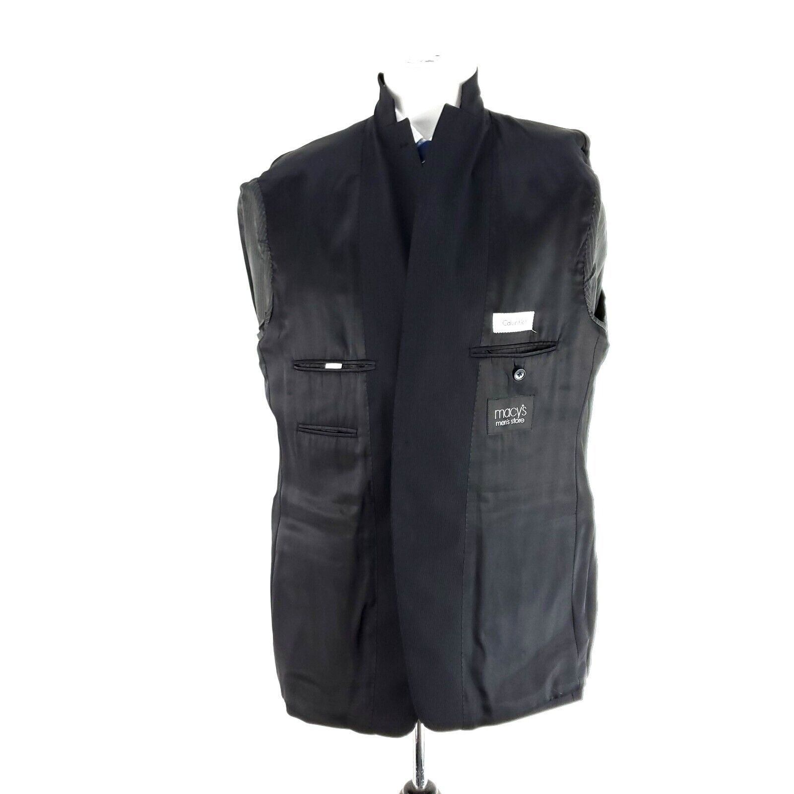 Calvin Klein Calvin Klein Wool 2 Button Blazer 42R Or Slim Fit 44R Gray H Size 42R - 9 Thumbnail