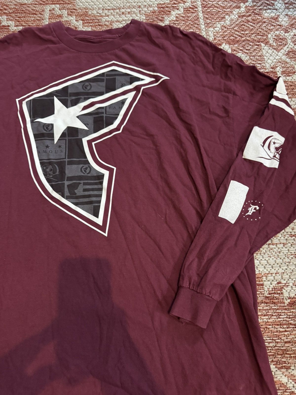 Famous Stars And Straps Famous Stars and Straps 2000s Ls Shirt Maroon 3XL Size US XXL / EU 58 / 5 - 2 Thumbnail