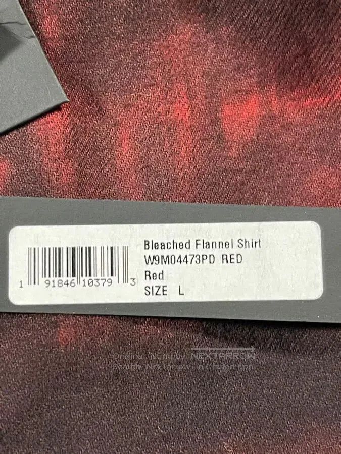 Amiri amiri bleached flannel shirt in red. Size US L / EU 52-54 / 3 - 5 Thumbnail
