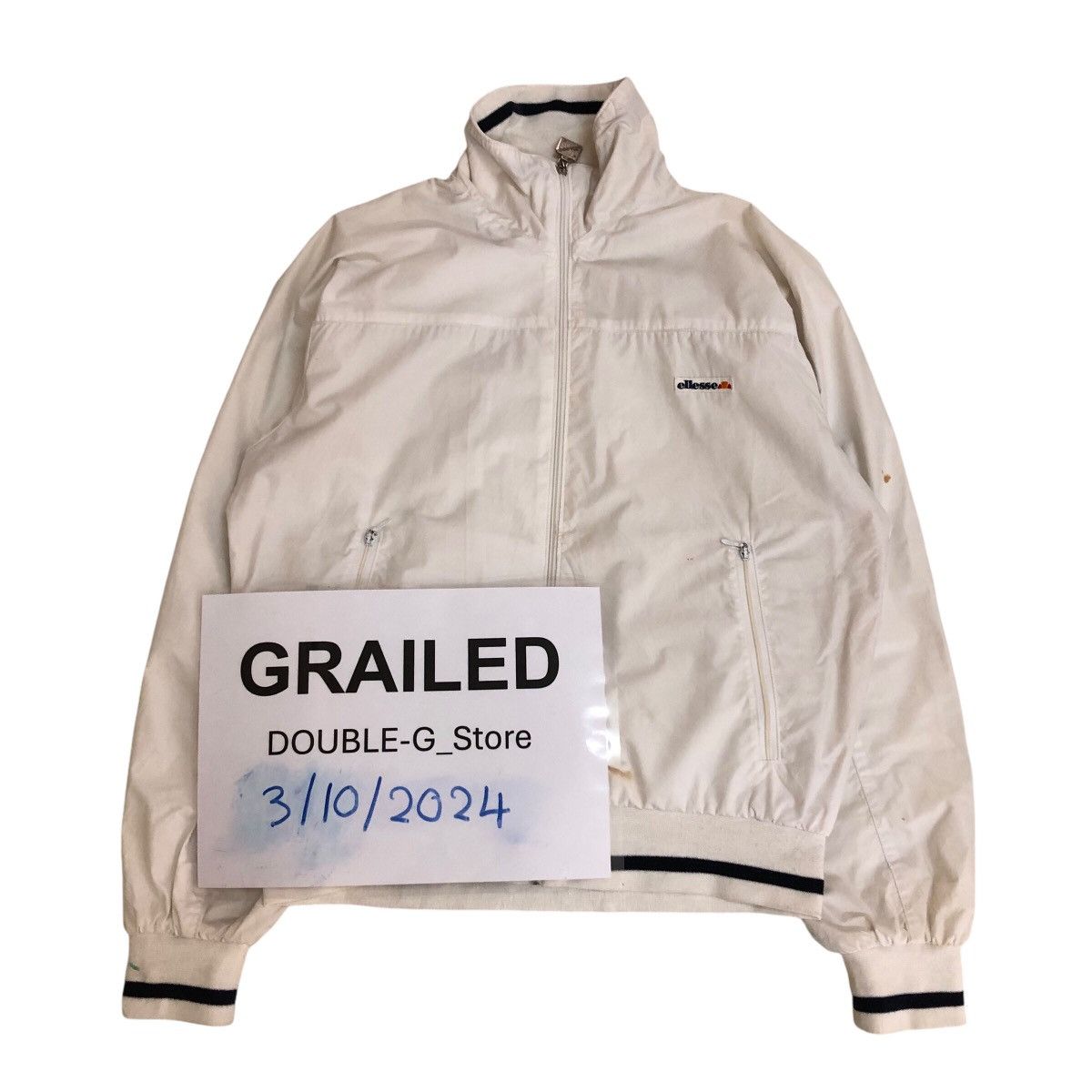 Japanese Brand 📌Vintage Bomber Jacket Ellesse Wind Up Tennis Big Logo Size US M / EU 48-50 / 2 - 1 Thumbnail