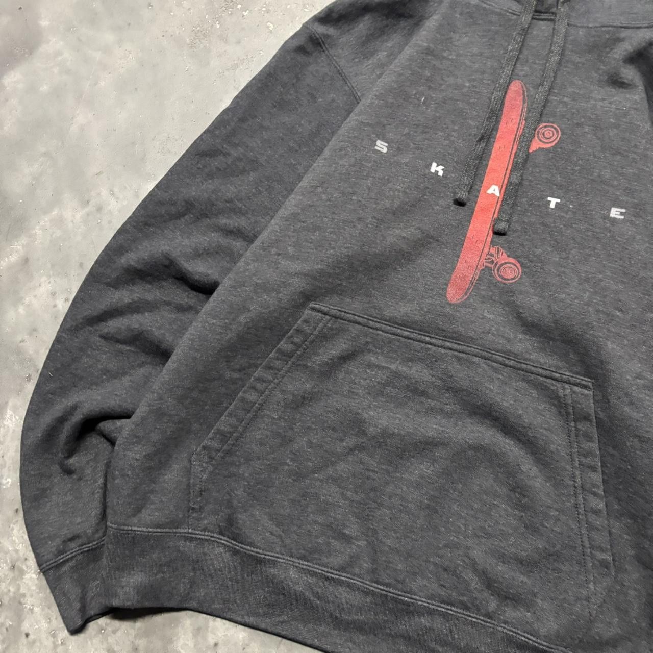 Japanese Brand × Vintage Crazy Vintage Y2K/2000s Grey Skate Streetwear Skater Hoodie! Size US M / EU 48-50 / 2 - 3 Thumbnail