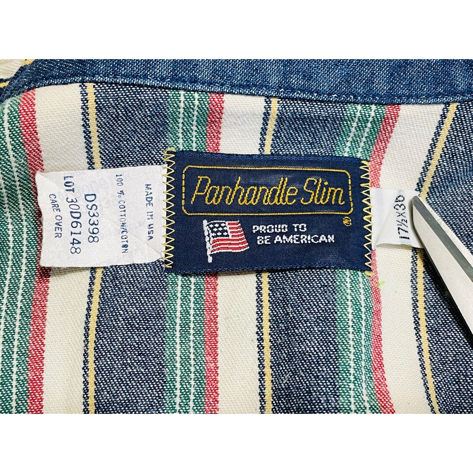 Panhandle Slim Panhandle Slim Men's 17.5 X 36 Western Thick Cotton Strip Sh Size US L / EU 52-54 / 3 - 5 Thumbnail
