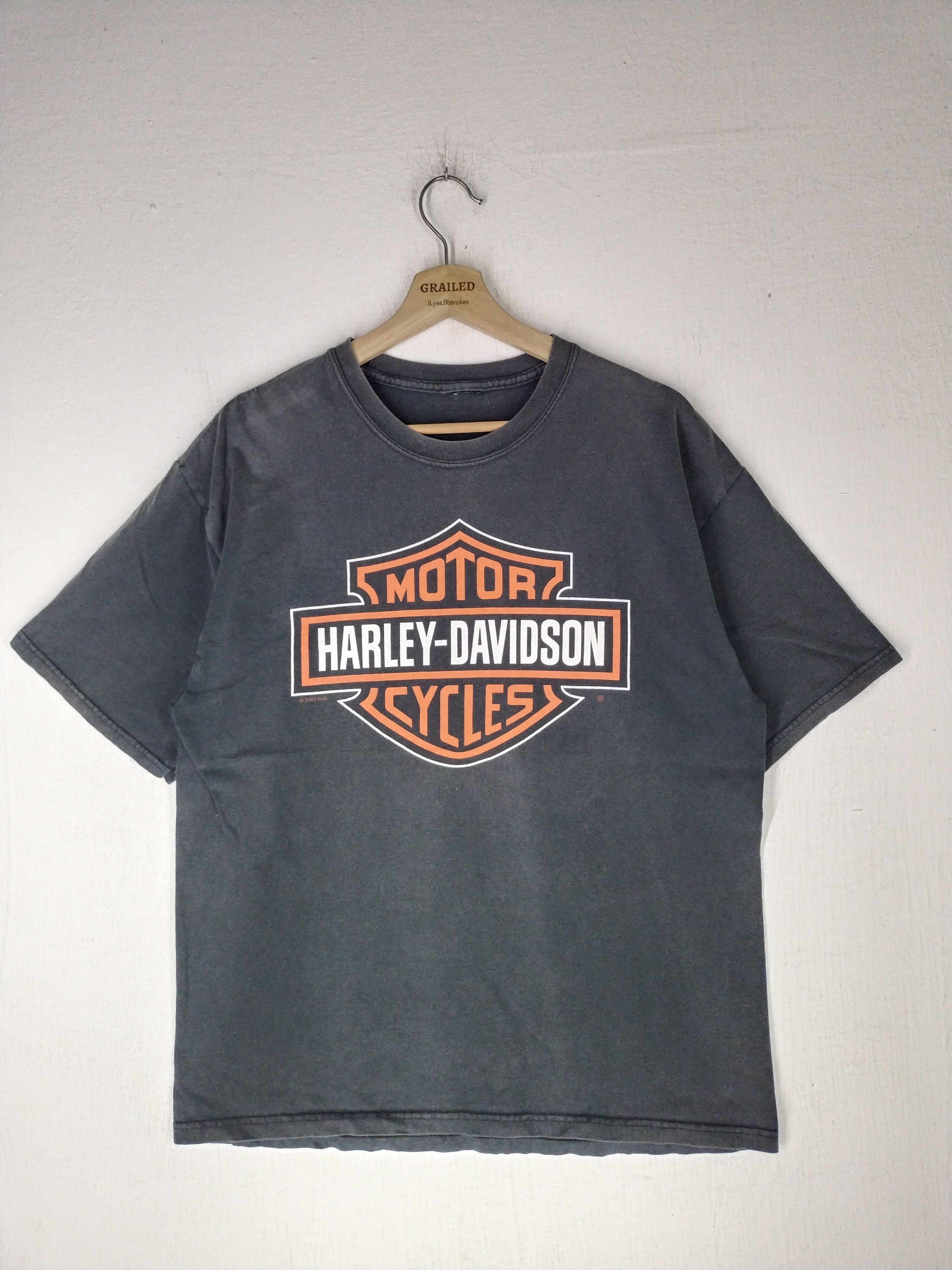 Harley Davidson Vintage HD Harley Davidson Box Logo Faded Shirt Tee Size US L / EU 52-54 / 3 - 2 Thumbnail