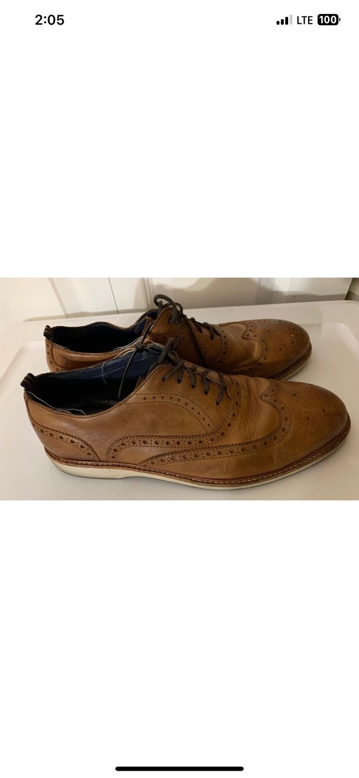 Cole Haan Cole Haan mens sz 10.5M morris grand os wingtip oxfords shoe Size US 10.5 / EU 43-44 - 4 Thumbnail
