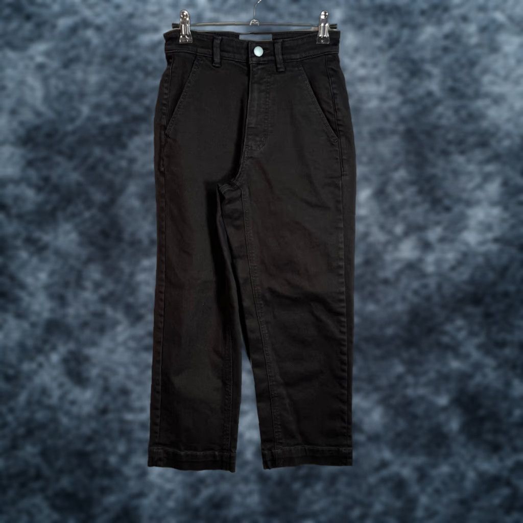 Everlane Everlane Womens 00 Black Short Straight Leg Crop Pants Size 24" / US 00 / IT 34 - 1 Thumbnail
