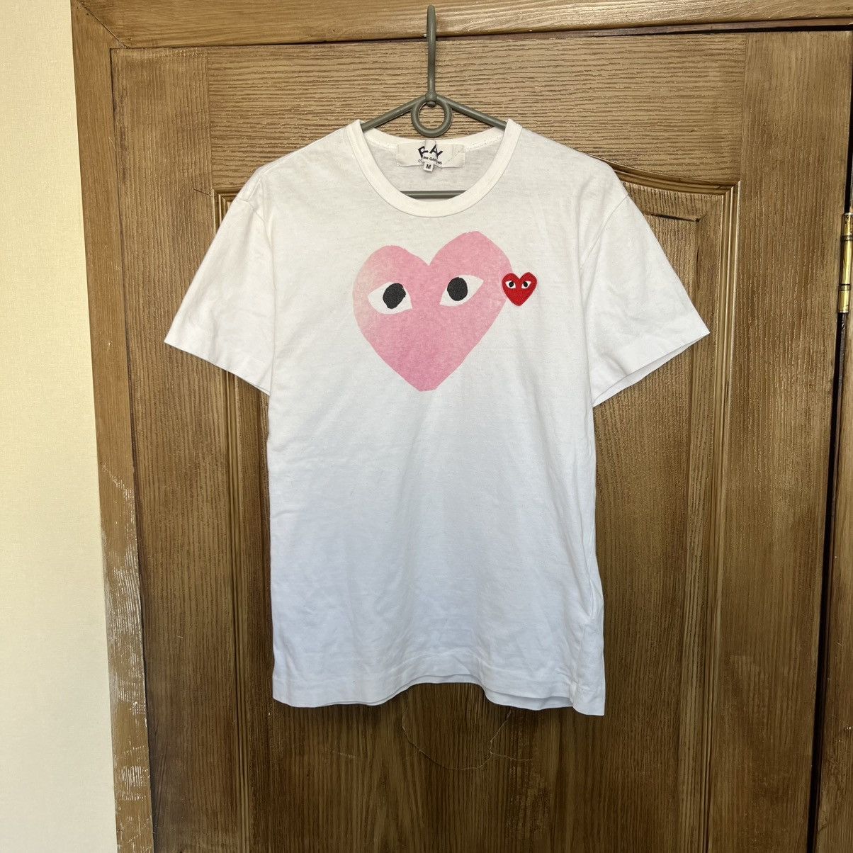 Comme des Garcons Comme Des Garcons Play T-Shirt White CDG Double Heart Size US M / EU 48-50 / 2 - 1 Thumbnail