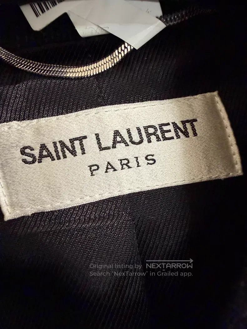 Saint Laurent Paris Saint Laurent Paris Black and Red Teddy Baseball Jacket Size US S / EU 44-46 / 1 - 2 Thumbnail