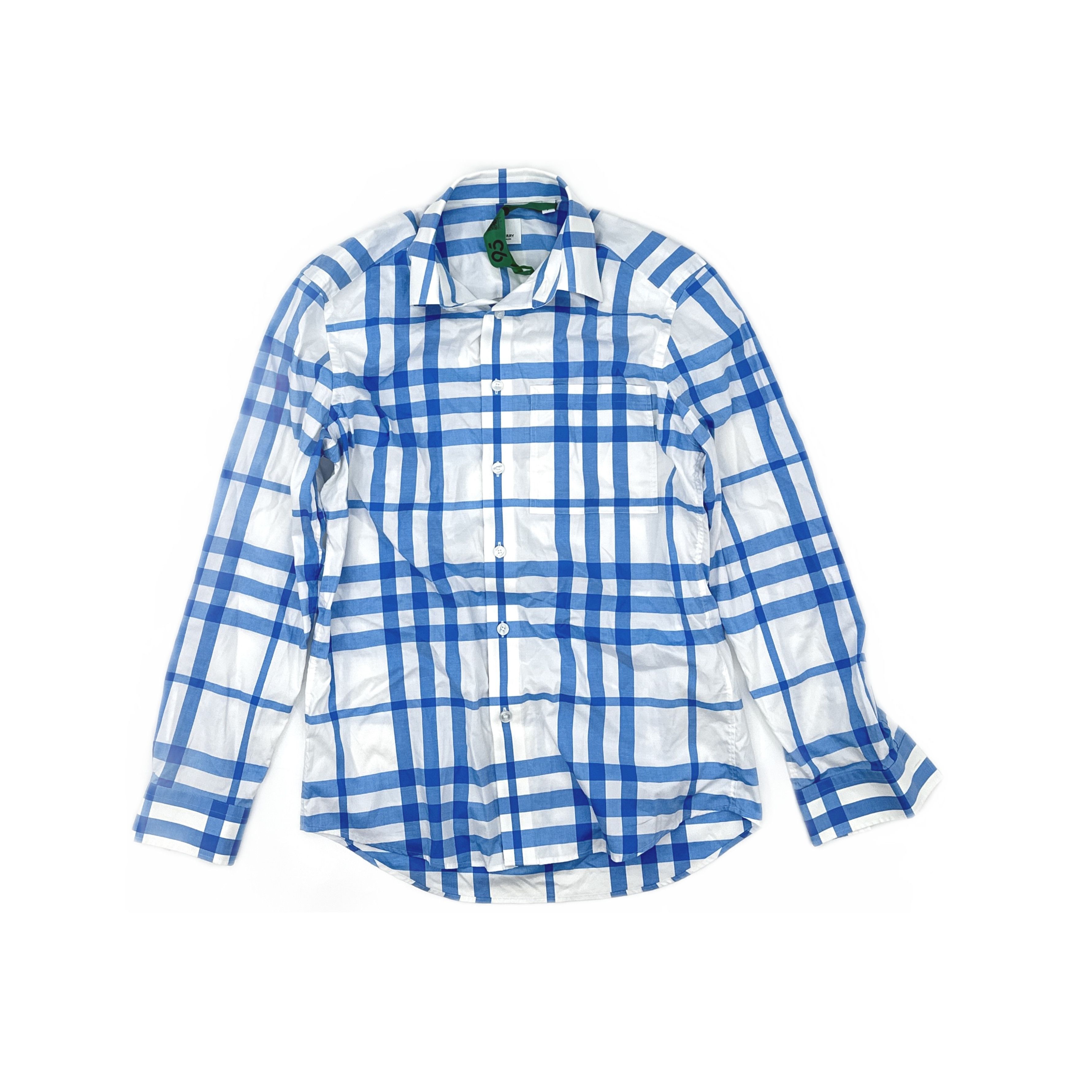 Burberry Burberry Blue Check Long Sleeve Shirt Size S Size US S / EU 44-46 / 1 - 1 Thumbnail