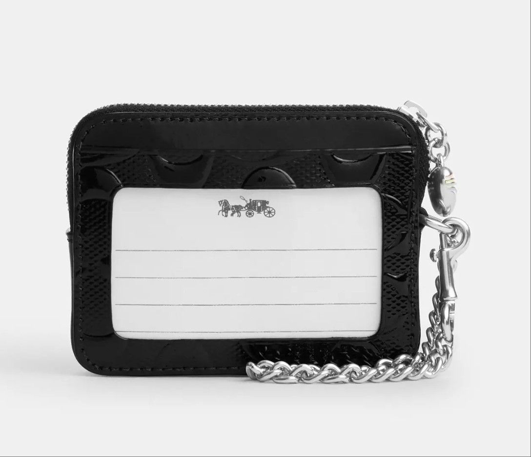 Coach Zip Card Case In Signature Leather With Heart Charm CDY73 Size ONE SIZE - 5 Thumbnail