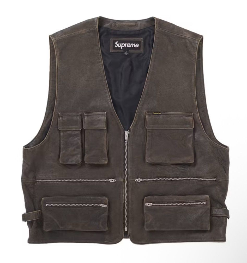 トップス Supreme Dickies Leather Work Vest 23FW Supreme®/Dickies® Leather Work Vest - Supreme