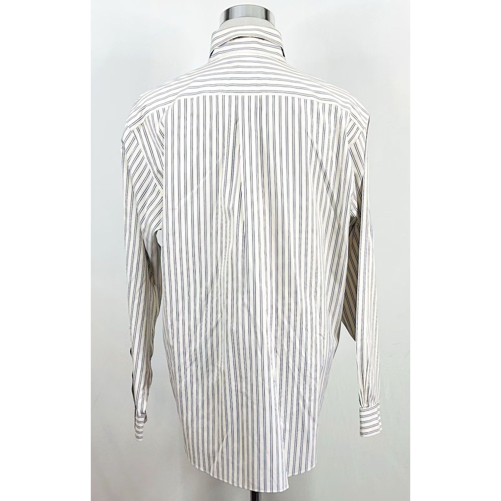 Brooks Brothers Brooks Brothers Large Regular Fit Non Iron Shirt Yellow Blue Striped Cotton Shirt Mens L Cold-Shoulder? Size US L / EU 52-54 / 3 - 5 Thumbnail