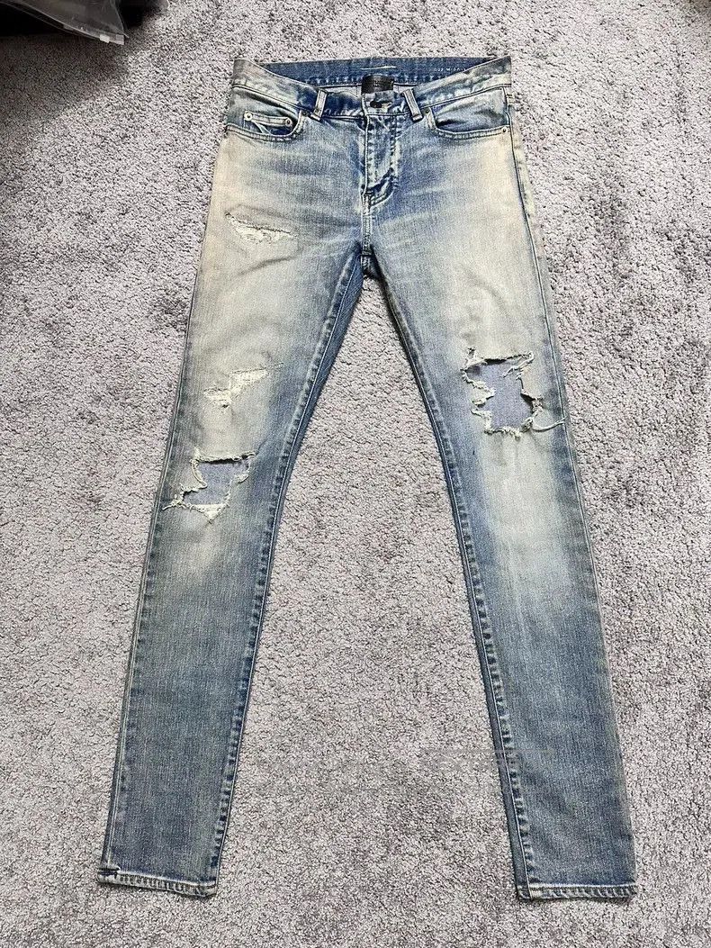 Saint Laurent D02 Distressed Jeans.