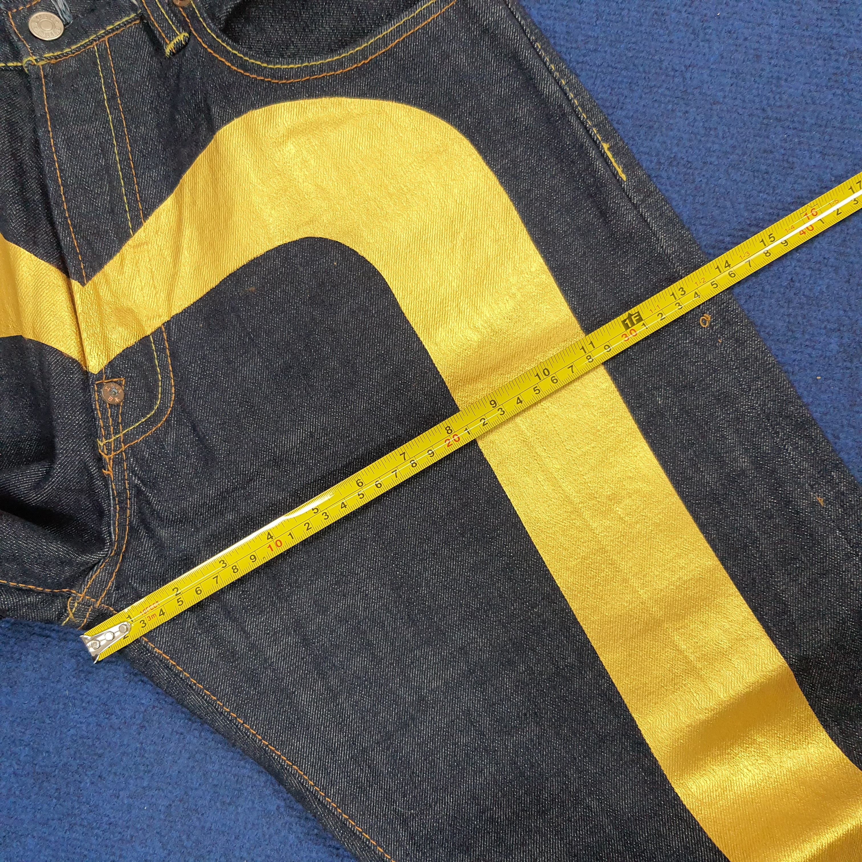Japanese Brand × Vintage Vintage Evisu Japanese Brand Custom Gold Daicock Jeans Size US 31 - 17 Thumbnail
