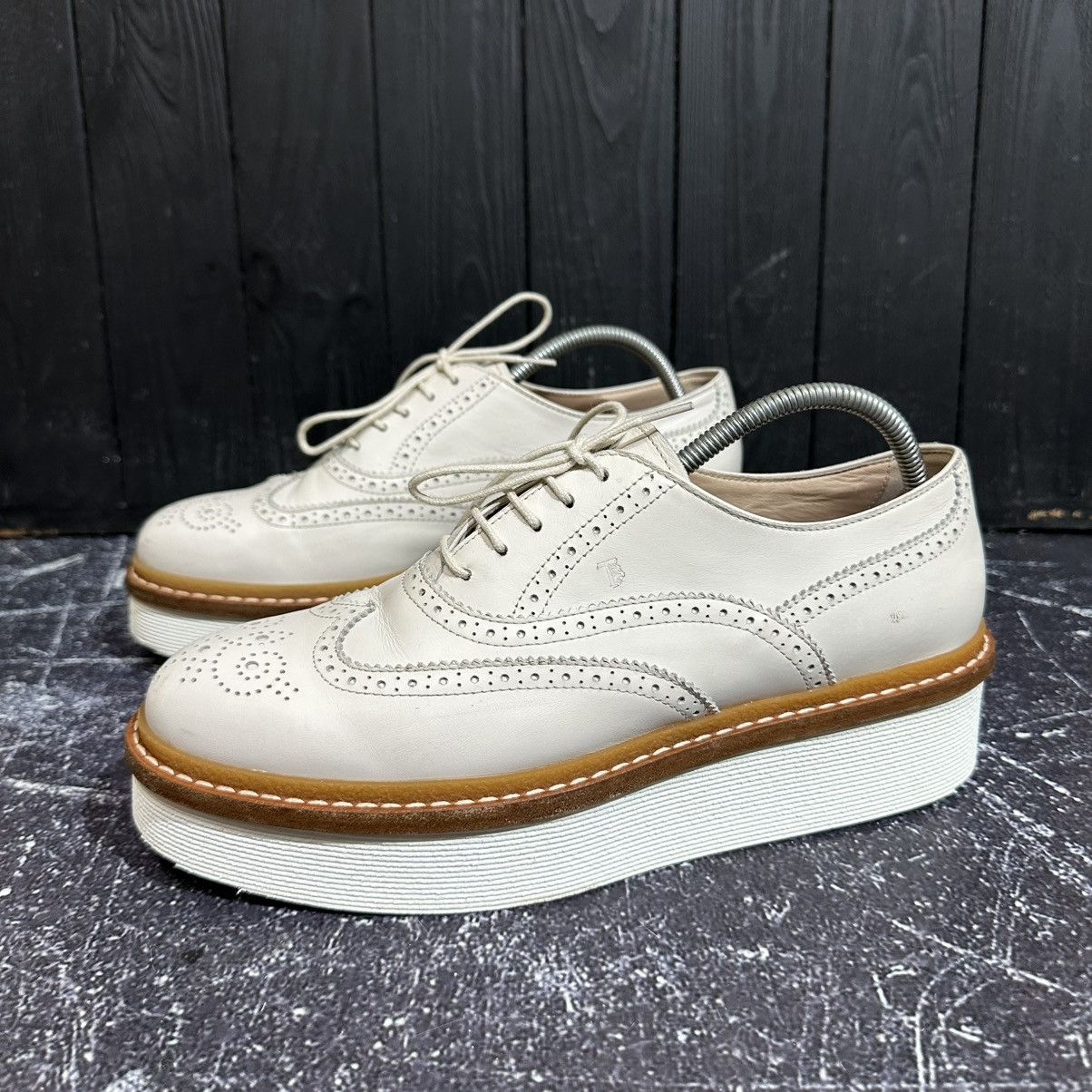 Tod's TOD’S Women’s Platform Leather Shoes Size 39.5 Size US 9.5 / IT 39.5 - 3 Thumbnail