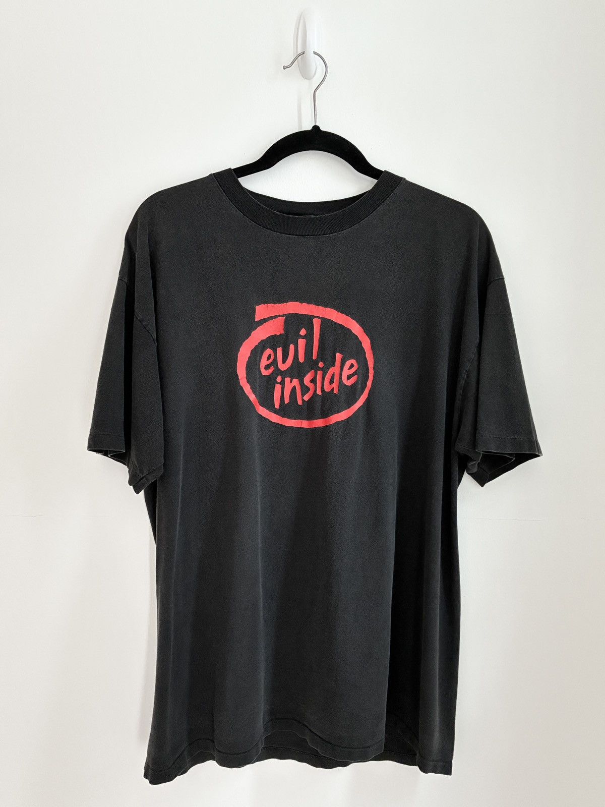 Vintage Oneita Tech Parody Single Stitch Black T Shirt
