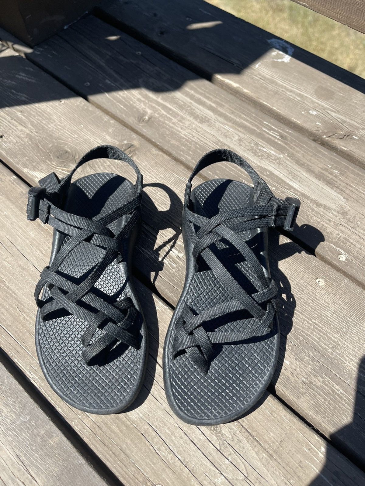 Chaco Womens Black double-strap Chacos Size US 7 / IT 37 - 1 Thumbnail