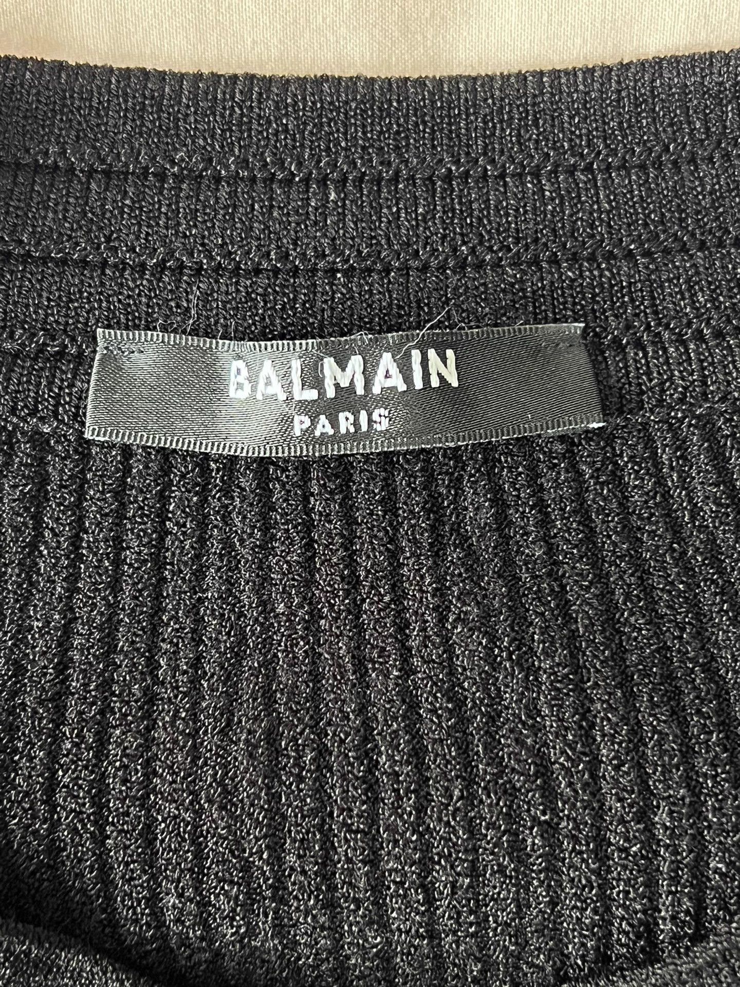 Balmain Balmain Black Stripe Knit Cardigan 40 Gold Buttons Size S / US 4 / IT 40 - 5 Thumbnail