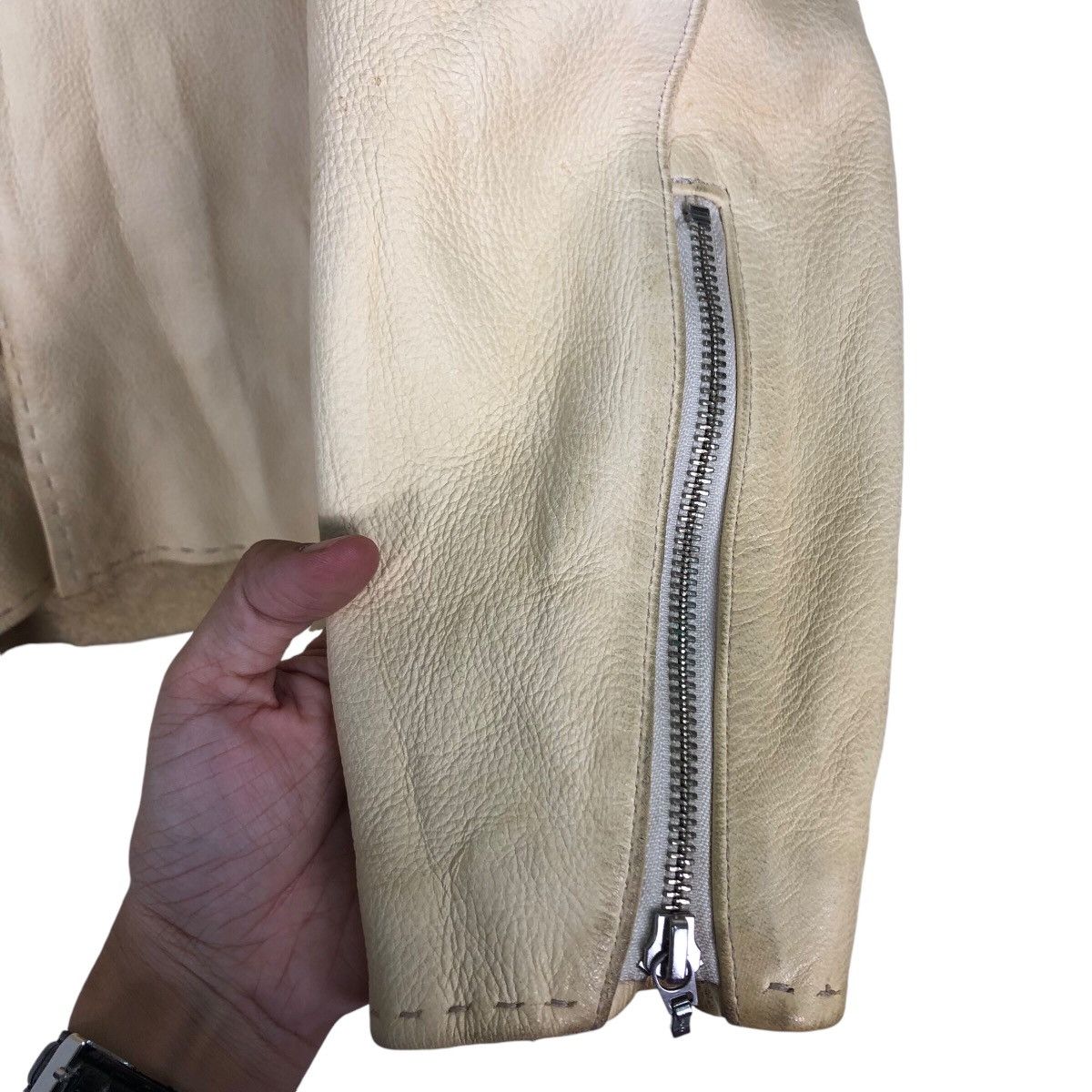 Japanese Brand 📌Vintage Leather Jacket Biker Number One Issey Miyake Size US M / EU 48-50 / 2 - 16 Thumbnail