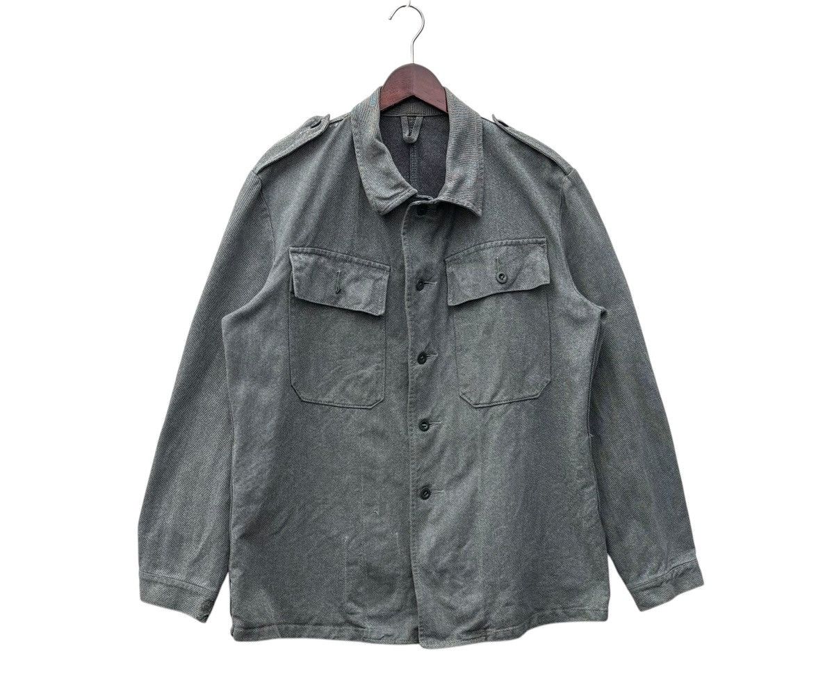 Vintage Vintage 70s Swiss Army Selvedge Military Work Jacket Size US M / EU 48-50 / 2 - 1 Thumbnail