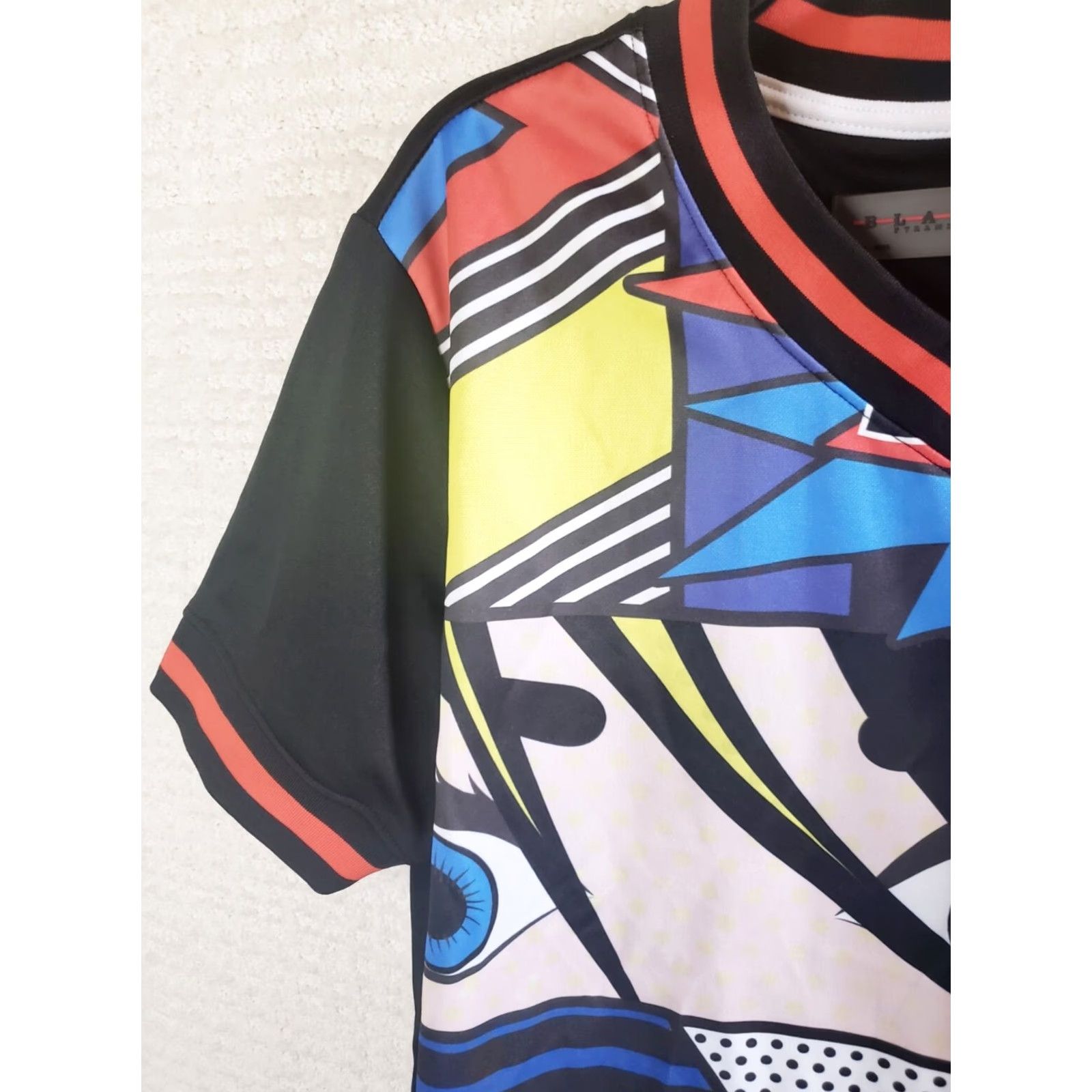 Black Pyramid PYRAMID Jersey Black All Over Print Embroidered Back Front Lettered M Mens Short Sleeve Multicolor 2018-2019 Size US M / EU 48-50 / 2 - 7 Thumbnail