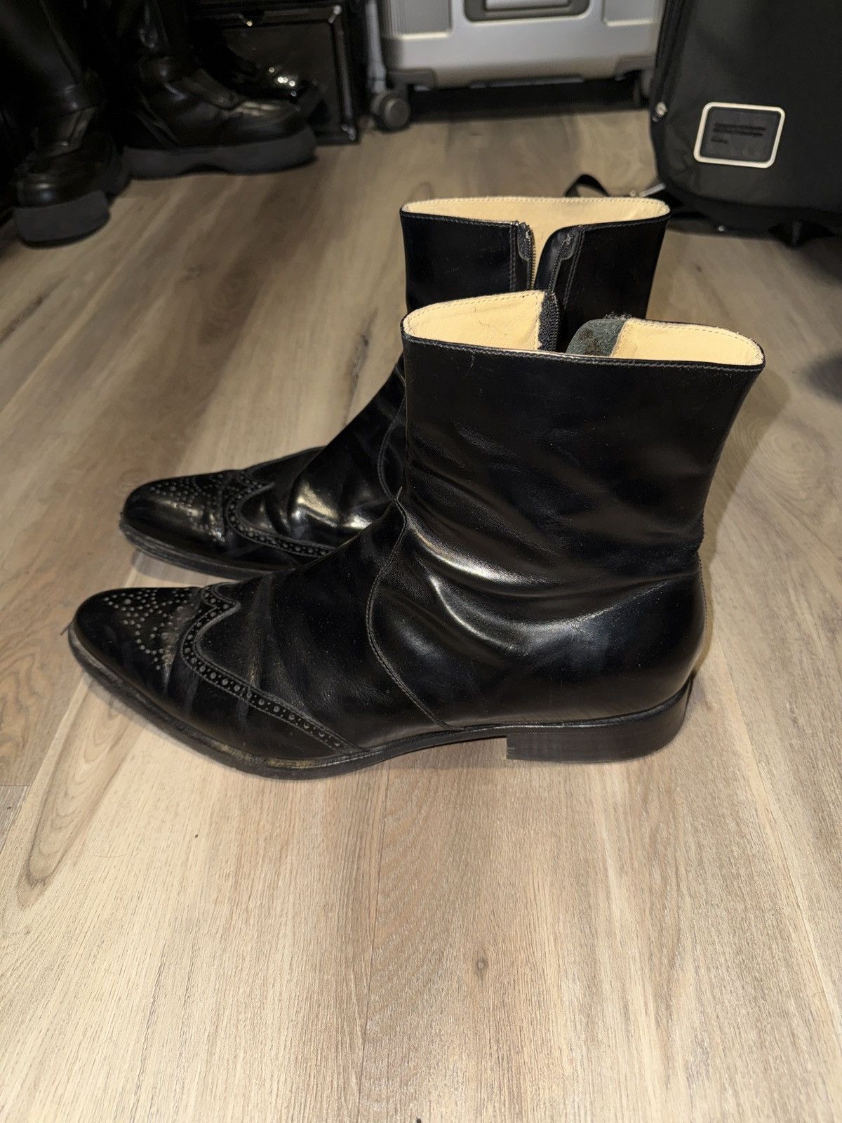 Helmut Lang Helmut Lang AW2000 Black Brogue Boots Size US 11 / EU 44 - 3 Thumbnail