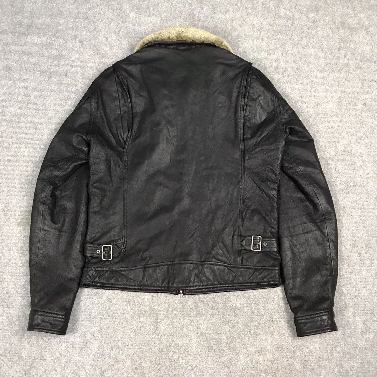 If Six Was Nine ITTY BITTY LEATHER JAPAN PUNK FUR COLLAR STYLE JACKET Size US S / EU 44-46 / 1 - 8 Thumbnail