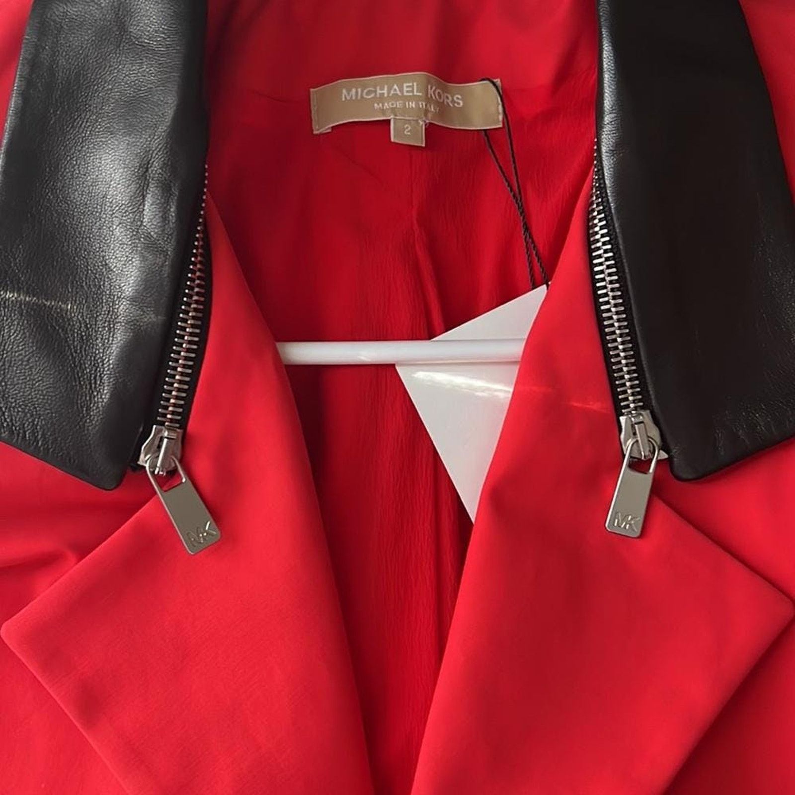 Michael Kors MICHAEL KORS Red Peacoat Made in Italy, XS /US2 SRP: $4500 Size XS / US 0-2 / IT 36-38 - 8 Thumbnail