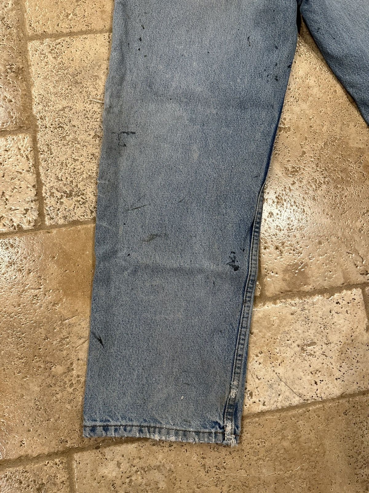 Kirkland Signature × Vintage Vintage Kirkland Distressed Blowout Painter Blue Denim Jeans Size US 36 / EU 52 - 10 Thumbnail